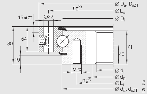 INA-VSI25 內齒型四點接觸球轉盤軸承